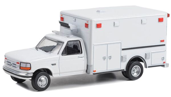 GREEN67061 - FORD F-350 Ambualnce 1992 Blanc sous blister - 1