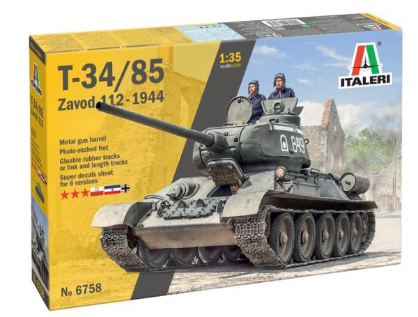 ITA6758 - Char T34/85 Zavod 112 1944 à assembler et à peindre - 1