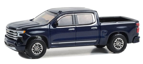 GREEN68040-A - CHEVROLET Silverado High Country 2023 Bleu de la série SHOWROOM FLOOR sous blister - 1