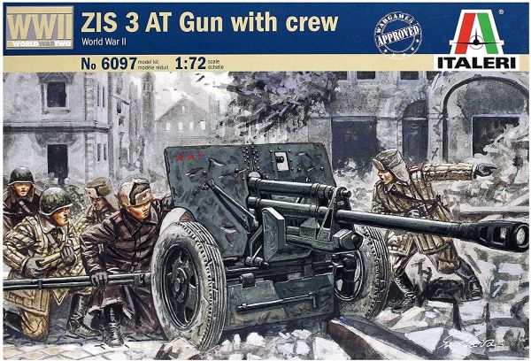ITA6097 - ZIS 3 AT Gun avec serviteurs à assembler et à peindre - 1