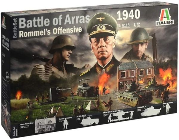 ITA6118 - Seconde Guerre mondiale: bataille d'Arras en 1940 - L'offensive de Rommel – Set de Bataille à assembler et à peindre - 1