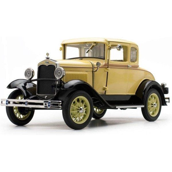 SUN6135 - FORD model A coupé Bronson jaune - 1