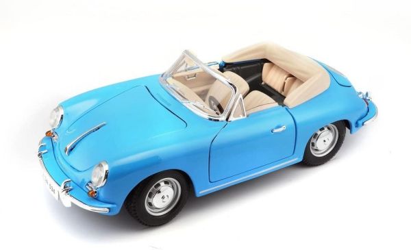 BUR12025ZW - PORSCHE 356B Cabriolet 1961 bleue - 1