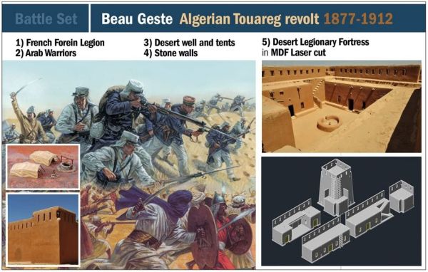 ITA6183 - Beau Geste : Révolte touareg algérienne – Set de Bataille à assembler et à peindre - 1
