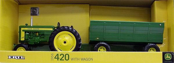 ERT15786 - JOHN DEERE 420 avec Remorque Ech:1/16 - 1