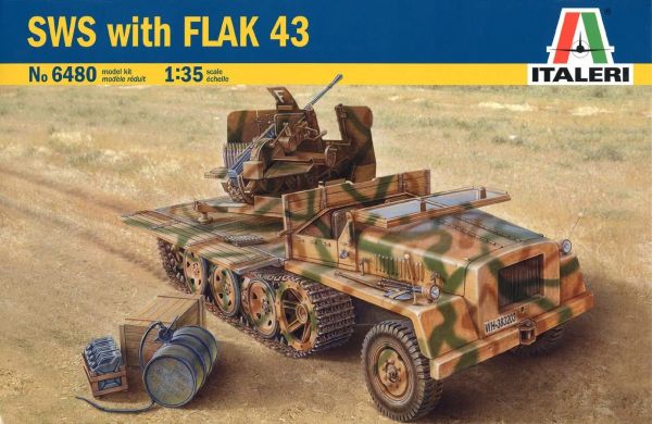 ITA6480 - Véhicule SWS Avec FLAK 43 à assembler et à peindre - 1