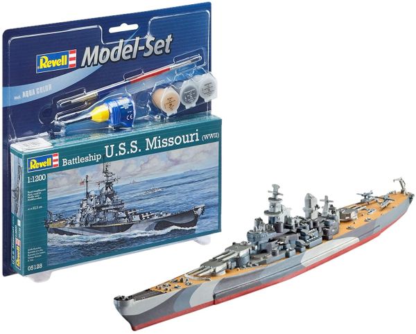 REV65128 - USS Missouri (Seconde Guerre mondiale) avec peinture à assembler - 1