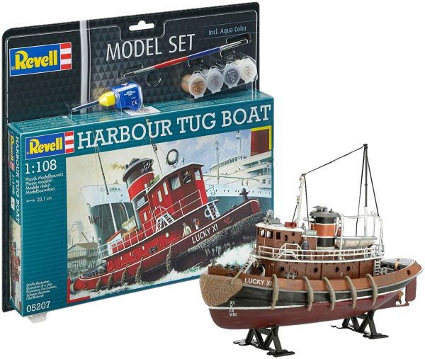 REV65207 - Model set bateau remorqueur portuaire avec peinutre à assembler - 1
