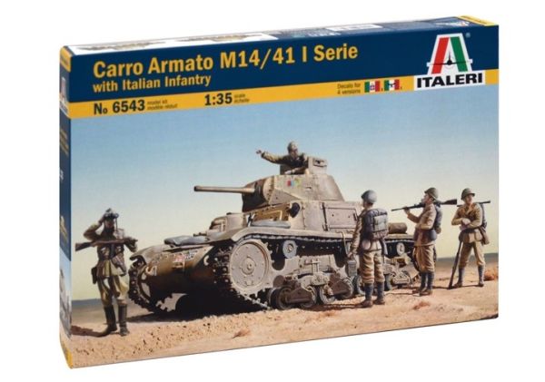 ITA6543 - Char Carro Armato M14/41 I avec Infanterie Italienne à assembler et à peindre - 1