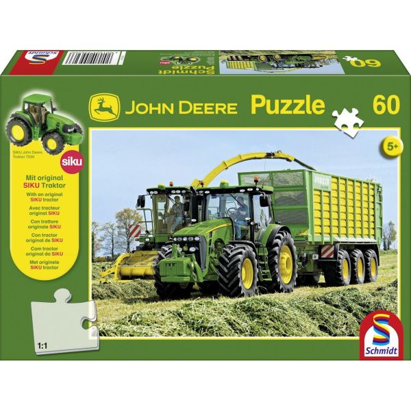 PUZ55626 - Puzzle 60 Piéces JOHN DEERE 8345R Avec silospace JOSKIN et Ensileuse JOHN DEERE 36.1 x 24.3 cm - 1