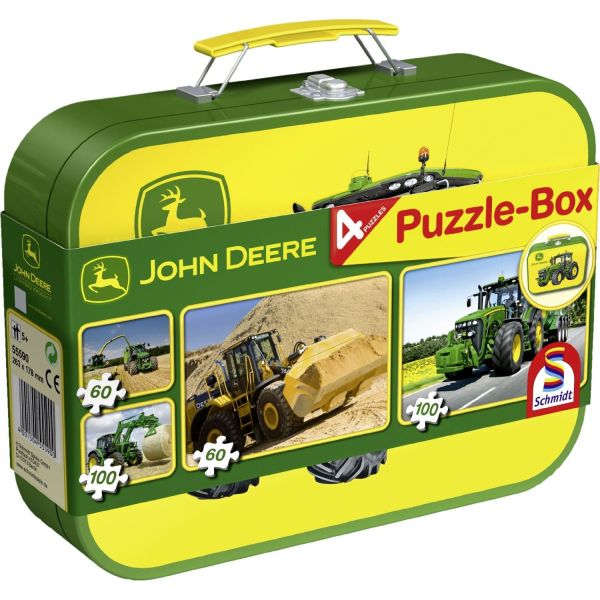 Malette de 4 puzzles JOHN DEERE 36 x 24.3 cm par SCHMIDT PUZ55590