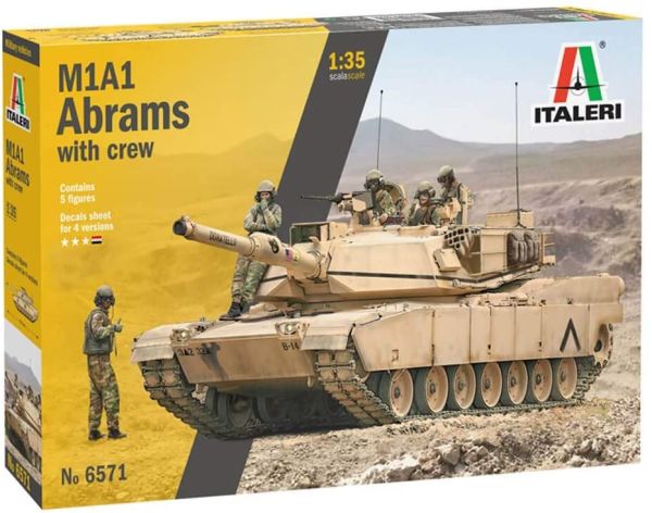 ITA6571 - Char M1 A2 Abrams avec équipage à assembler et à peindre - 1