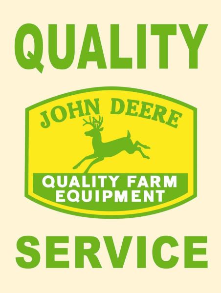 IES10124 - Plaque JOHN DEERE quality service 40x30 - 1