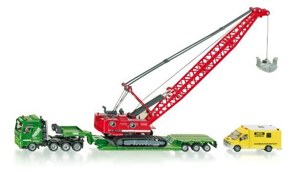 SIK1834 - MAN 6x4 Avec porte engins 3 Essieux,grue LIEBHERR et panneaux - 1