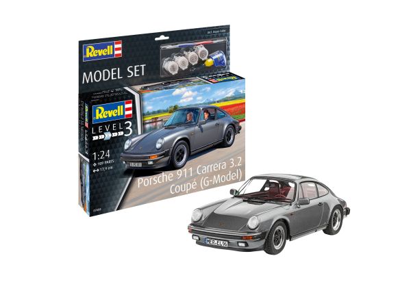 REV67688 - MODEL SET PORSCHE 911 Carrera 3.2 coupé avec peinture à assembler - 1