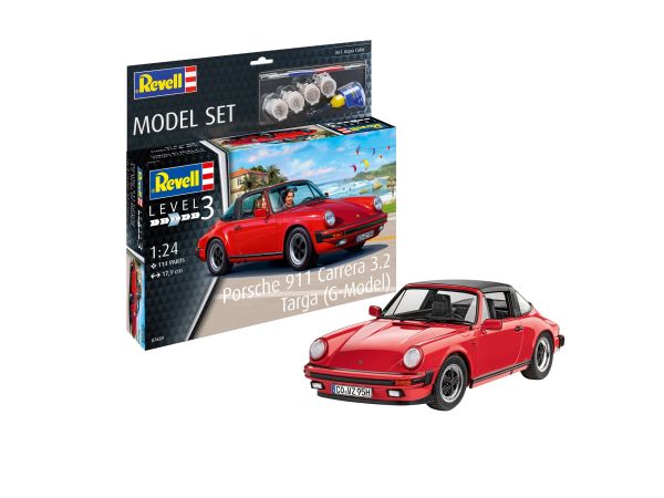 REV67689 - Model Set PORSCHE 911 Carrera 3.2 Targa avec peinture à assembler - 1