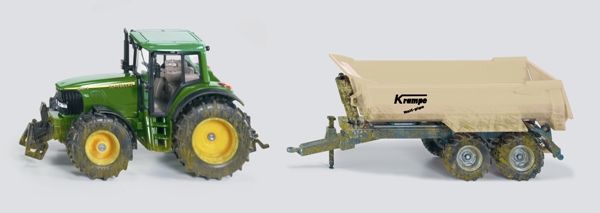 SIK8610 - JOHN DEERE 6820 Avec remorque KRAMPE 2 Essieux version salie - 1