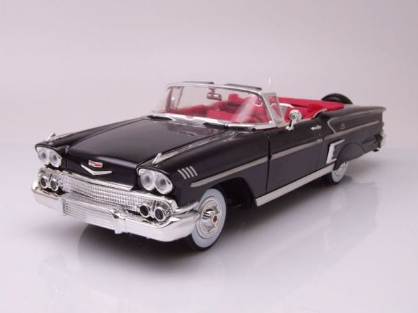 MMX73112NOIR - CHEVY Impala 1958 cabriolet noir - 1