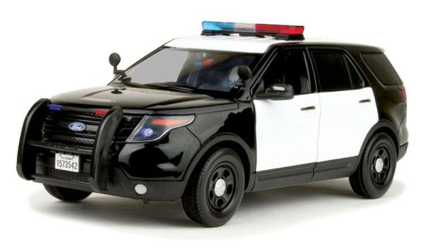 MMX73996 - FORD Interceptor utility 2015 Police avec sons et lumières Noir - 1