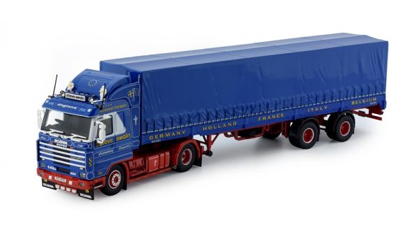 TEK76821 - SCANIA R143 TOPLINE 4x2 semi baché 2 essieux  STEVE SWAIN - 1