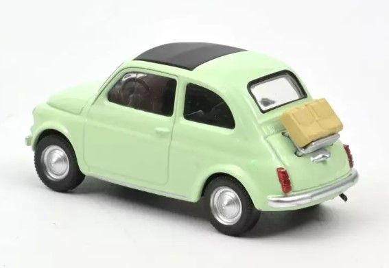 Fiat 500 Taxi Jaune Miniature Sur Horloge – Alu-di-bond, Fabrication Française, 20x30 Cm