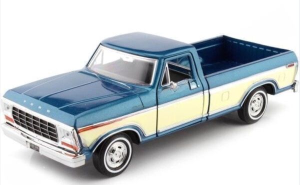 MMX79346BLEU - FORD F-150 Custom 1979 bleu et beige - 1