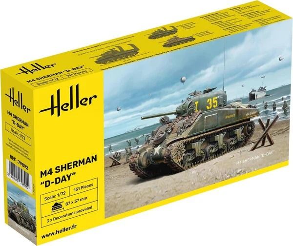 HEL79892 - Char SHERMAN M4 - D-Day à assembler et à peindre - 1