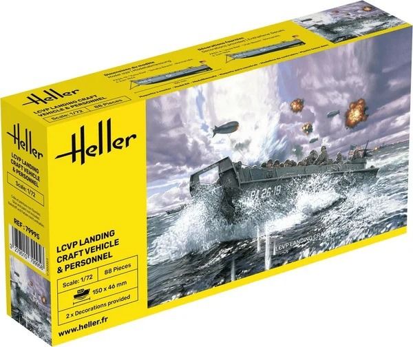 HEL79995 - Bateau LCVP du débarquement avec véhicule personnel à assembler et à peindre - 1