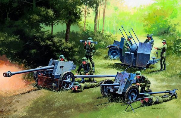 ITA7026 - Canons ALLEMAND PAK35 – PAK40 – FLAK38  à assembler et à peindre - 1