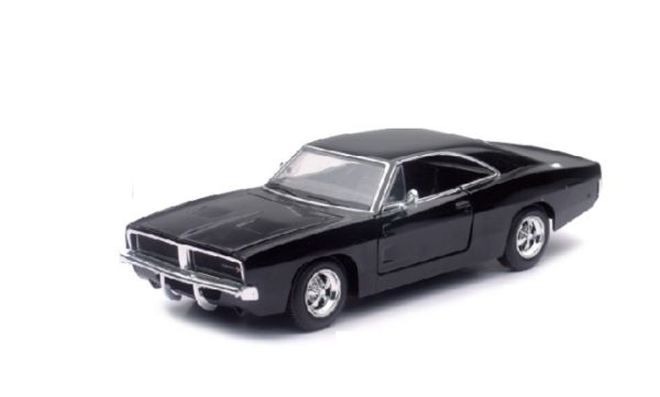 NEW71893-B - DODGE Charger R/T 1969 noire - 1