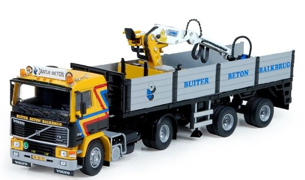 TEK72987 - VOLVO F12 4x2 avec remorque et grue GERBEN Buiter - 1