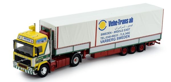 TEK73051 - VOLVO F12 Gl. 4x2 avec remorque bâchée 3 Essieux VEBE Trans LENNARTH - 1