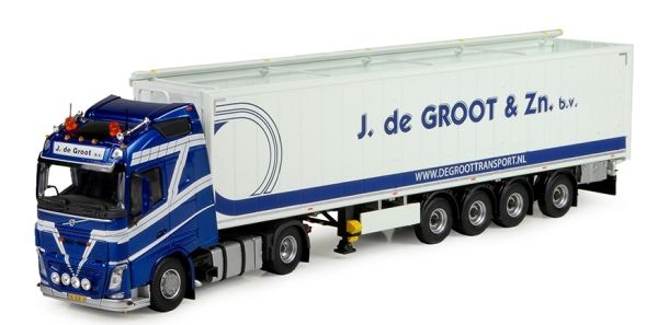 TEK74005 - VOLVO FH04 Globettrter 4x2 avec remorque 3 Essieux J. DE GROOT - 1