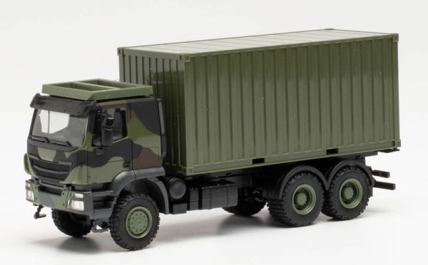 HER746793 - IVECO Trakker 6x6 porteur avec container 20 Pieds  Camouflage - 1