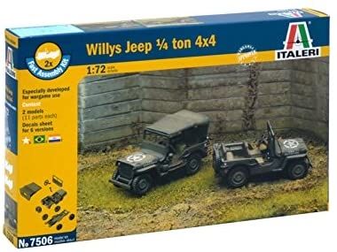 ITA7506 - JEEP WILLIS et 4x4 à montage rapide à assembler et à peindre - 1