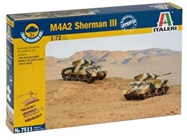 ITA7511 - Chars M4A2 Sherman III montage rapide à assembler et à peindre - 1