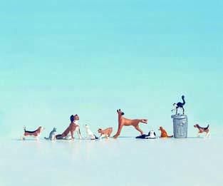 FGK15715 - Lot de chiens et chats (10 Piéces)Ech:1/87 - 1