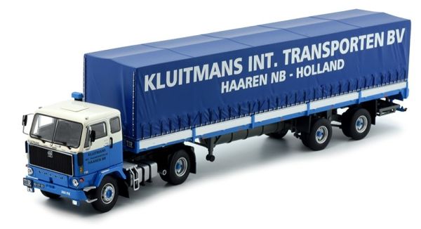 TEK76313 - VOLVO F89 4x2 avec remorque bâchée 2 Essieux KLUITMANS - 1