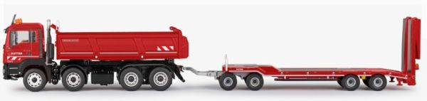 Camion MAN 8x4 Benne Guibout Matériaux – Conrad échelle 1/50 – Bleu (occasion)