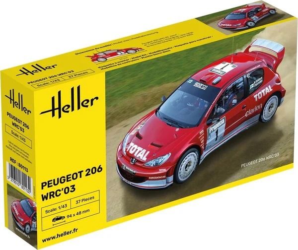 HEL80113 - PEUGEOT 206 WRC'03 #1 à assembler et à peindre - 1
