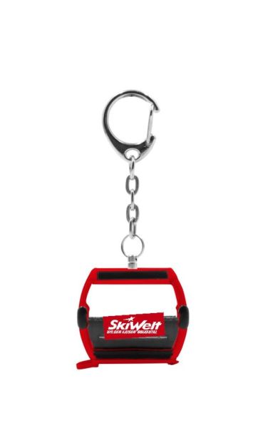 JC80127 - Porte-clés télécabine OMEGA rouge - SKIWELT - 1