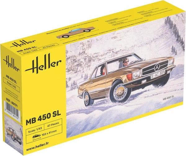 HEL80171 - MERCEDES-BENZ 450 SL à assembler et à peindre - 1