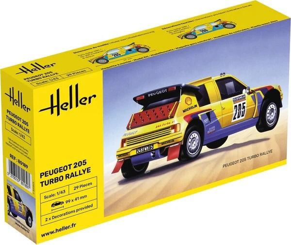 HEL80189 - PEUGEOT 205 Turbo Rallye #205 à assembler et à peindre - 1