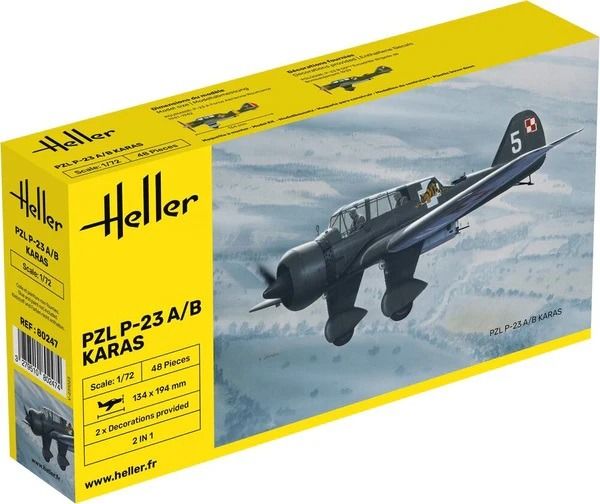 HEL80247 - Avion militaire PZL 23 Karas à assembler et à peindre - 1