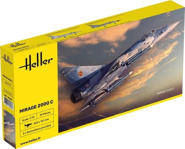 HEL80303 - Avion de chasse MIRAGE 2000 C à assembler et à peindre - 1