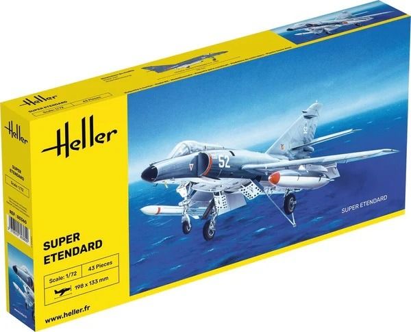 HEL80360 - Avion de chasse DASSAULT Super Etendard à assembler et à peindre - 1