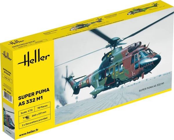 HEL80367 - Hèlicoptère militaire SUPER PUMA AS 332 M1 à assembler et à peindre - 1