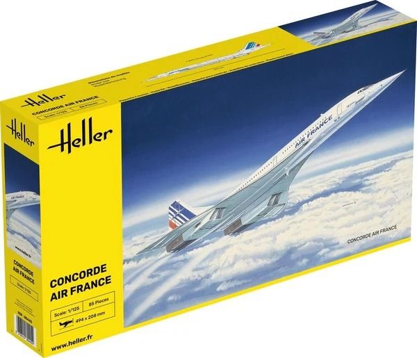 HEL80445 - Avion de ligne CONCORDE Air France à assembler et à peindre - 1