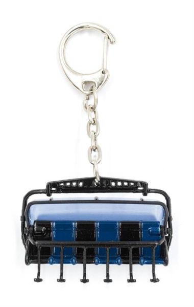 JC80645 - Porte-clés télésiège à 6 places Noir et Bleu capot Bleu - 1