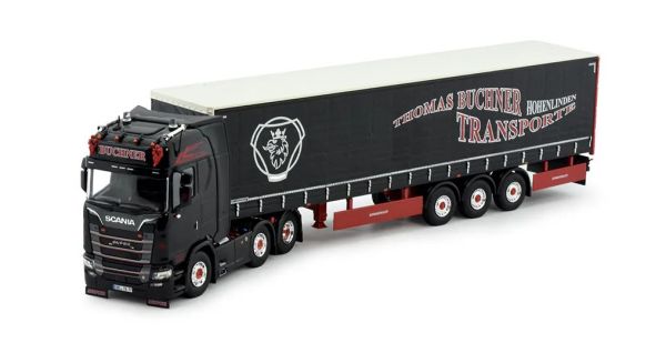 TEK82315 - SCANIA Next Génération 770S 6x4 avec remorque bâchée 3 Essieux BUCHNER Transport - 1